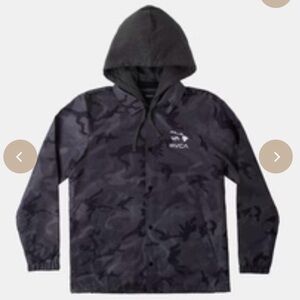 RVCA Dark Camouflage Hooded Jacket